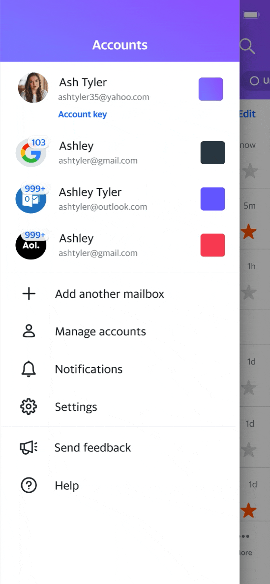 Theme selector interface with live preview